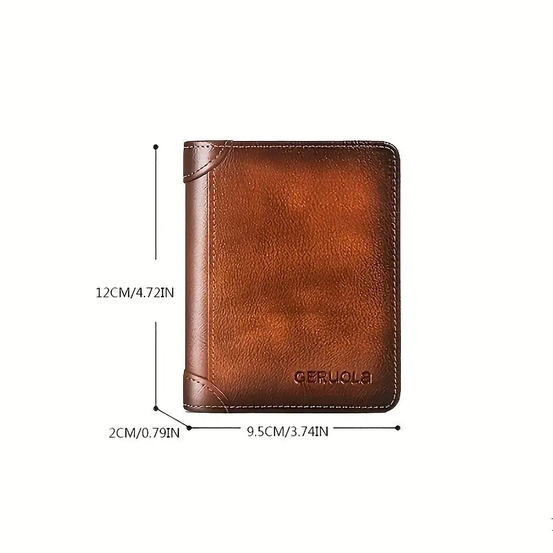Men’s Brown RFID Slim Leather Bifold Wallet | Richard