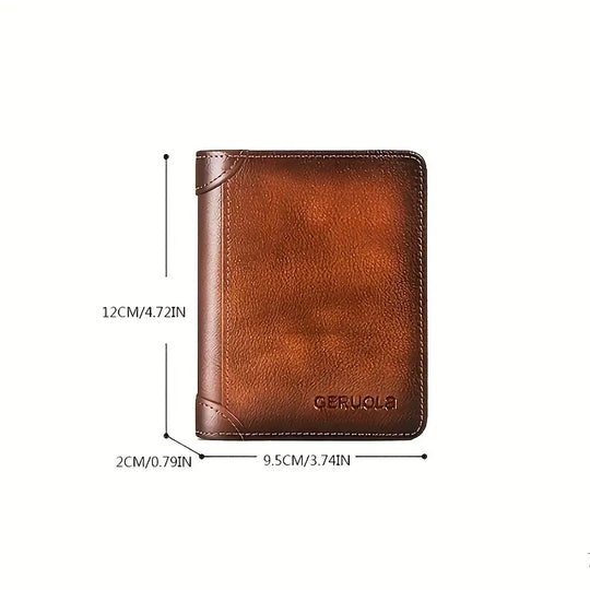 Men’s Brown RFID Slim Leather Bifold Wallet | Richard