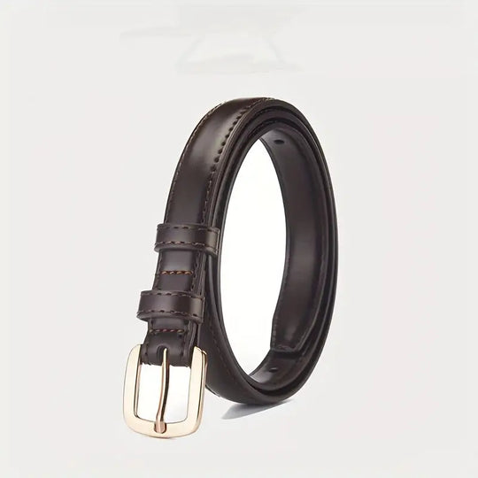 Women’s Black Genuine Leather Belt – Wurzel & Werk Handcrafted Everyday Waist Belt