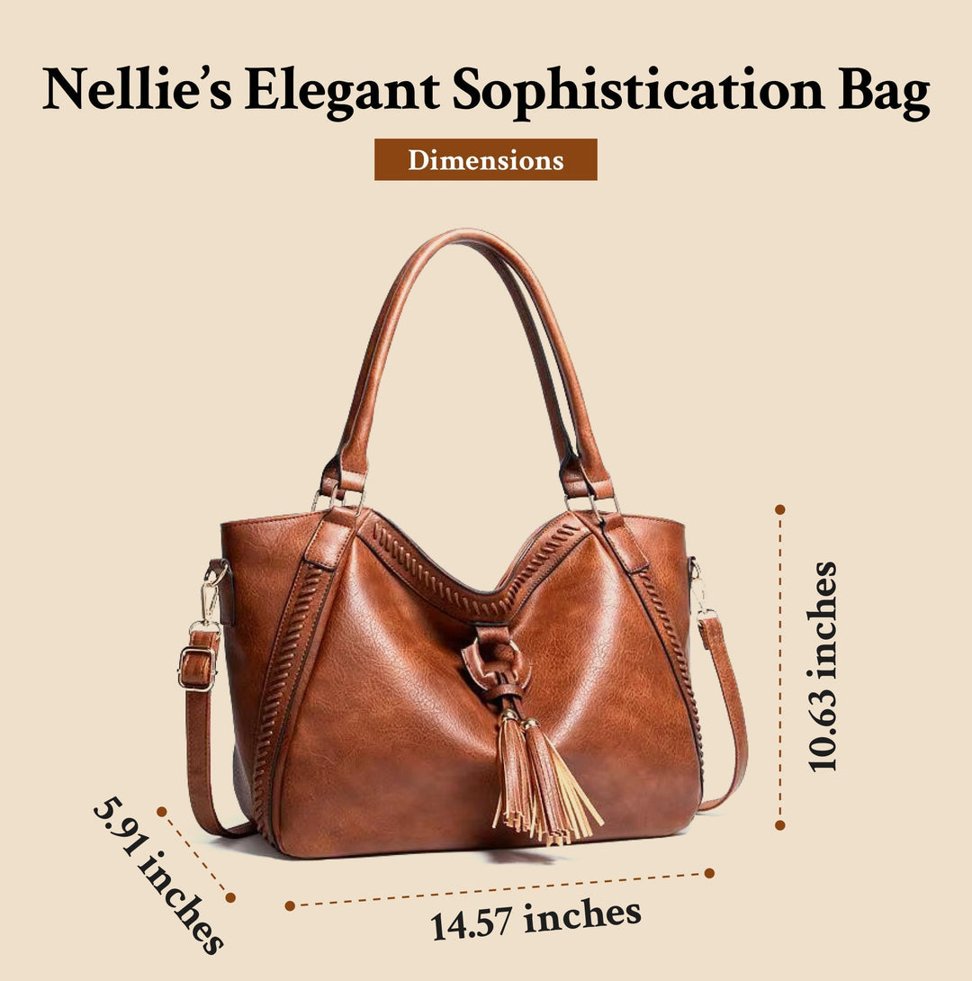 Women’s Brown Leather Large Shoulder Bag | Nellie
