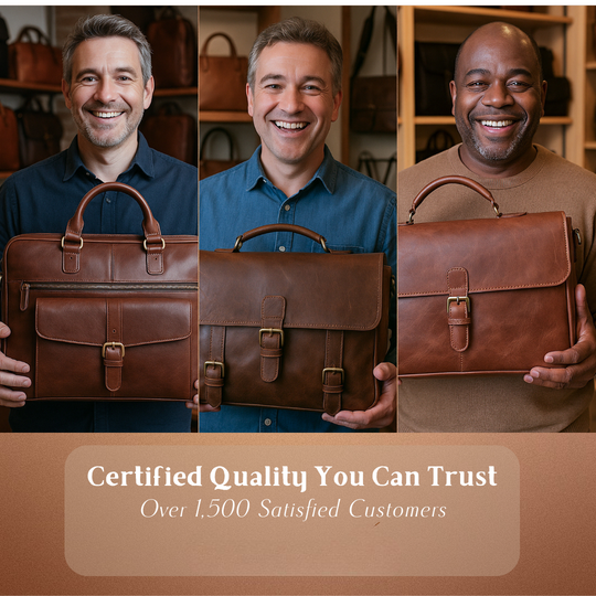 Men’s Brown Leather Crossbody Shoulder Bag with Buckle Flap | Zachary