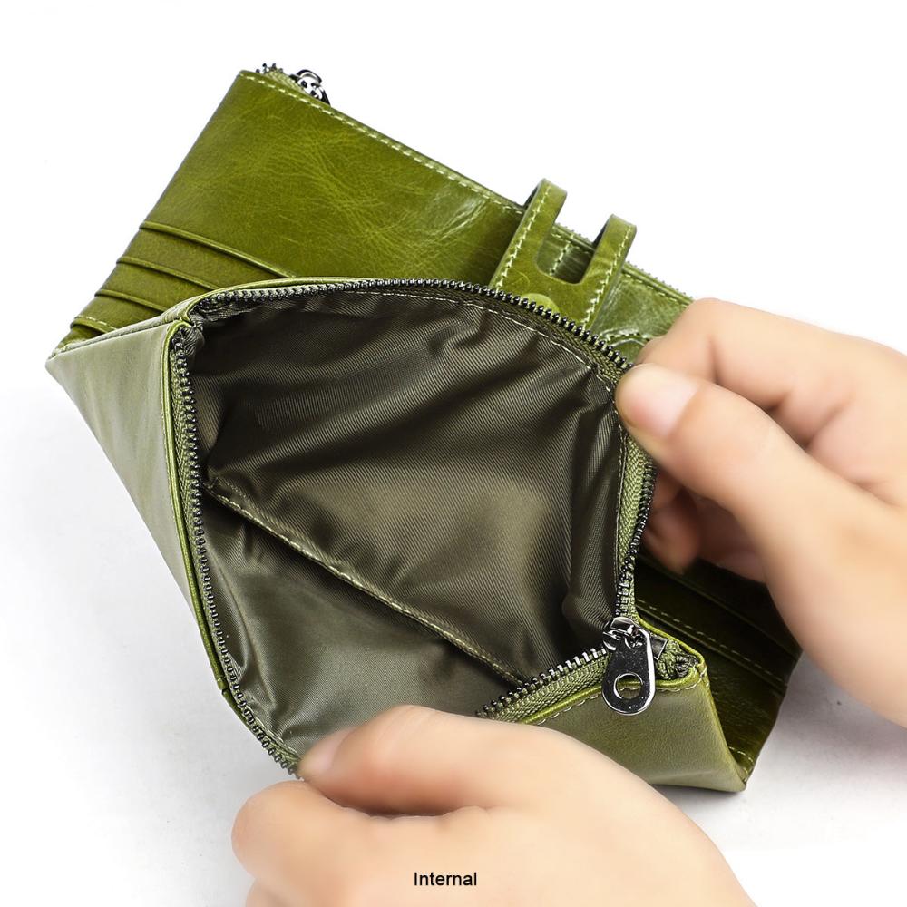 Women’s Long PU Leather Wallet with Coin Pocket – Grace’s Everyday Wallet | Slim Card Holder Purse