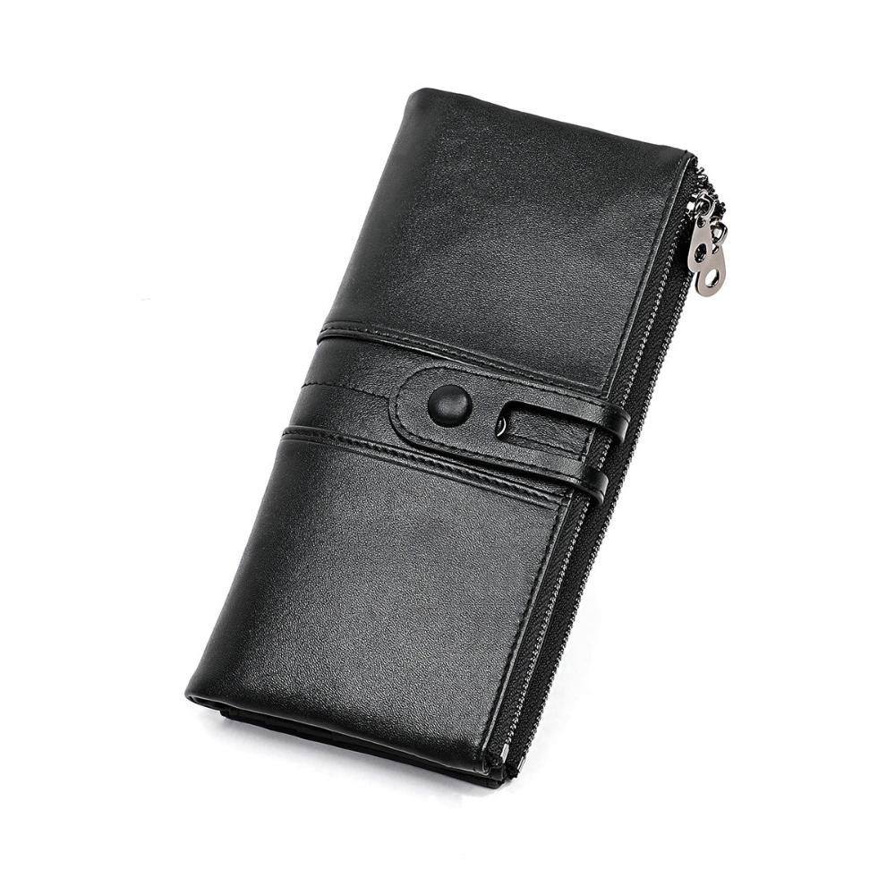 Women’s Long PU Leather Wallet with Coin Pocket – Grace’s Everyday Wallet | Slim Card Holder Purse