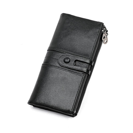 Women’s Long PU Leather Wallet with Coin Pocket – Grace’s Everyday Wallet | Slim Card Holder Purse