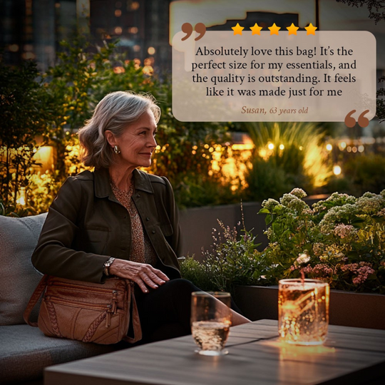 Women’s Brown Leather Crossbody Bag – Sophia’s Classic Harmony Everyday Shoulder Purse