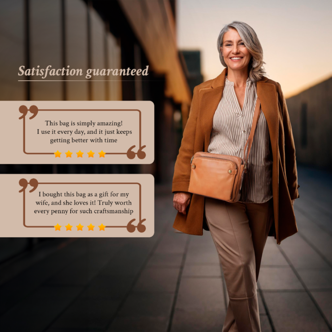 Women’s Brown Full-Grain Leather Crossbody Bag – Kim’s Masterpiece Classic Shoulder Purse