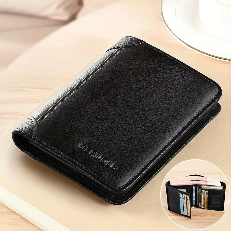 Men’s Brown RFID Slim Leather Bifold Wallet | Richard