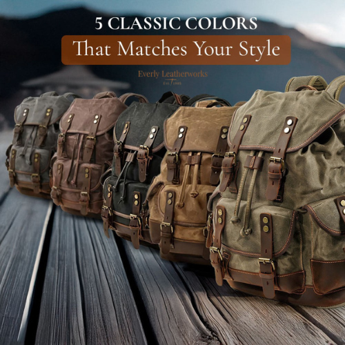 Men’s Heavy-Duty Waxed Canvas Hiking Backpack | John