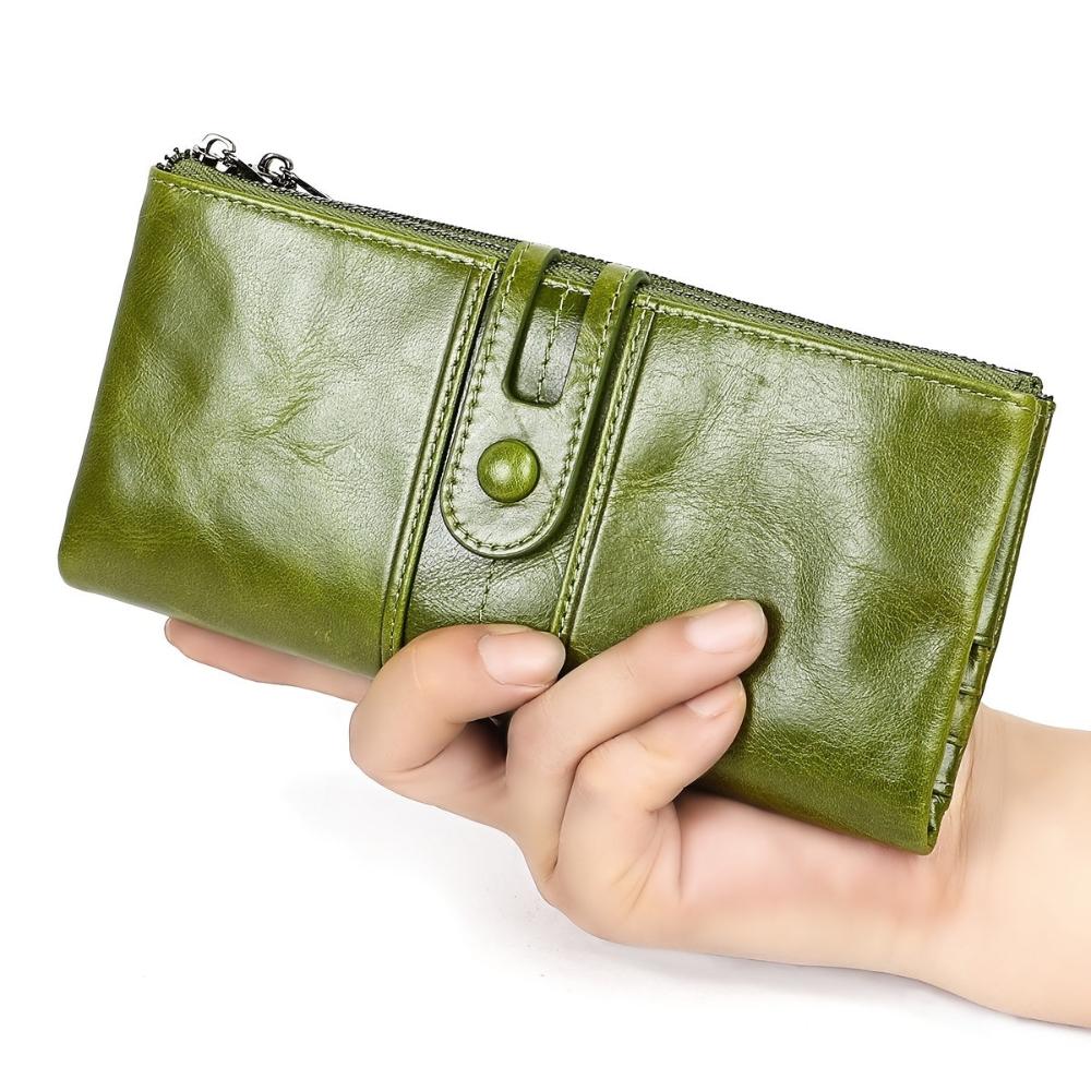 Women’s Long PU Leather Wallet with Coin Pocket – Grace’s Everyday Wallet | Slim Card Holder Purse