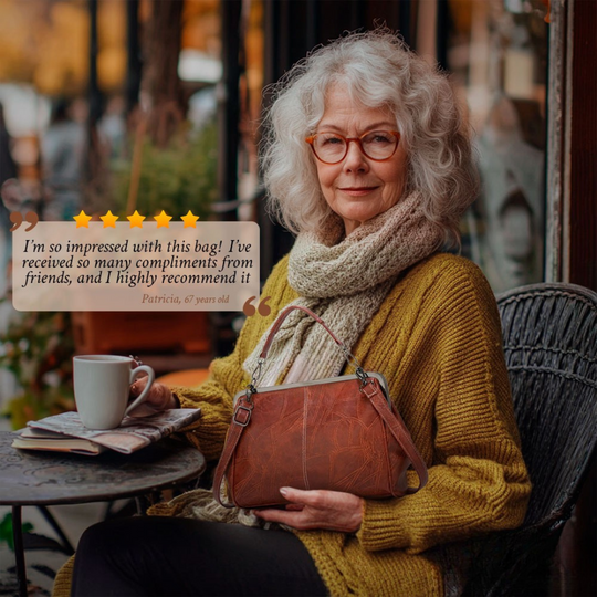 Women’s Brown Leather Vintage Handbag – Johanna’s Classic Charm Top Handle & Crossbody Bag