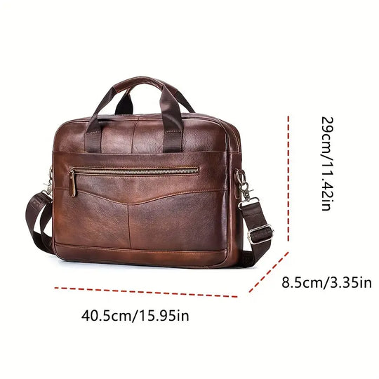 Men’s Full-Grain Leather Laptop Messenger Bag 15" | Jared