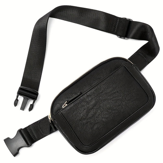 Unisex Brown Leather Fanny Pack – Aspen Sport Crossbody Waist Bag for Travel & Outdoor Activities