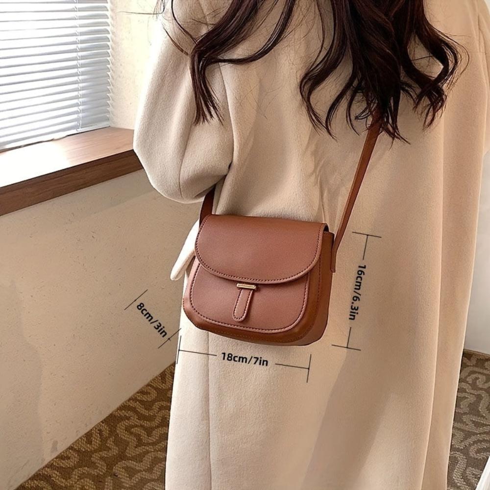 Women’s Brown Leather Retro Saddle Crossbody Bag | Amelia