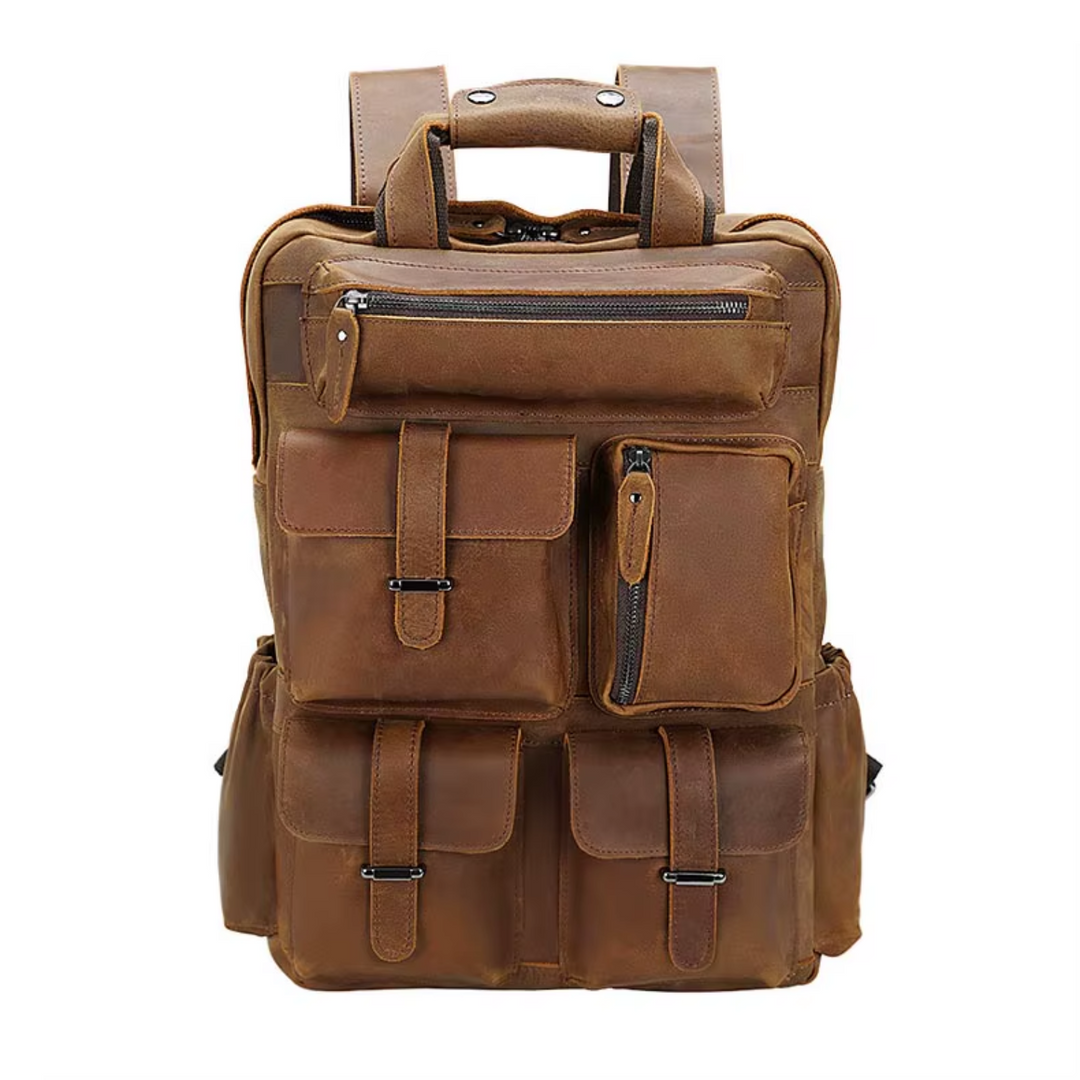 Men’s Horse Leather 15.6″ Laptop Backpack | Kevin