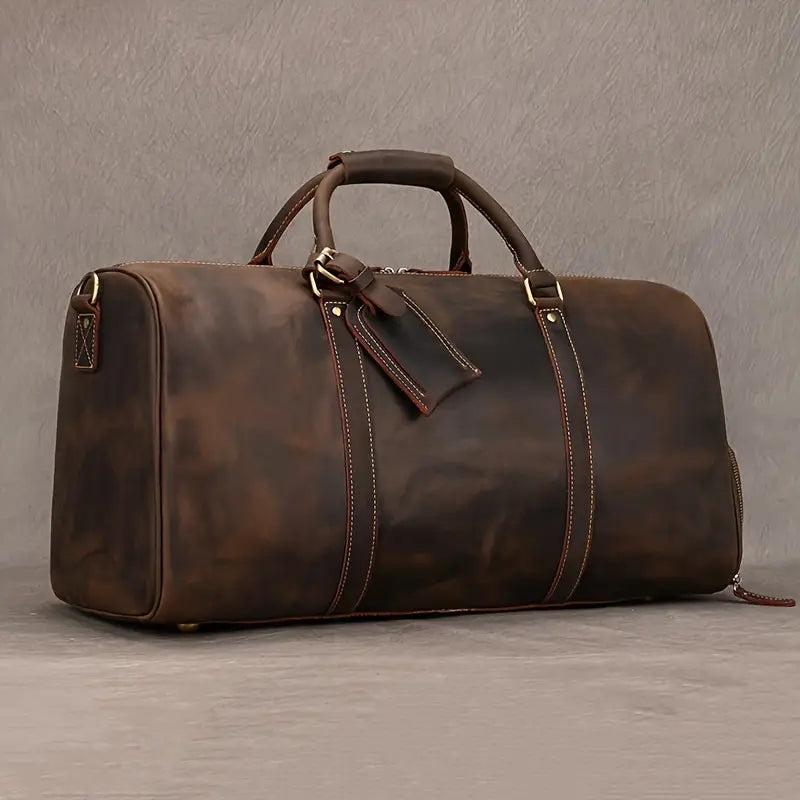 Men’s Full-Grain Leather Large Travel Duffle Bag | Joseph