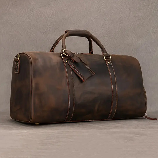 Men’s Full-Grain Leather Large Travel Duffle Bag | Joseph