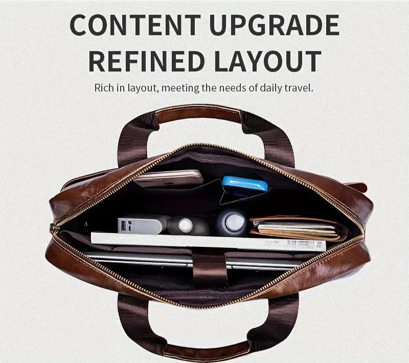 Tyler – Vintage Leather Crossbody Briefcase | Slim Men’s Messenger