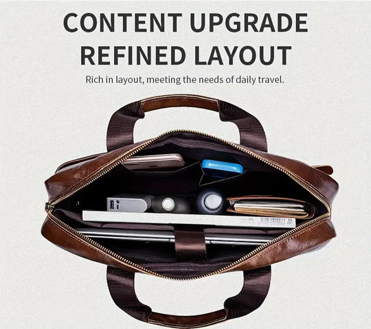 Tyler – Vintage Leather Crossbody Briefcase | Slim Men’s Messenger