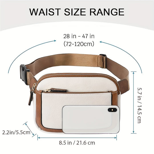 Unisex Brown Leather Fanny Pack – Aspen Sport Crossbody Waist Bag for Travel & Outdoor Activities
