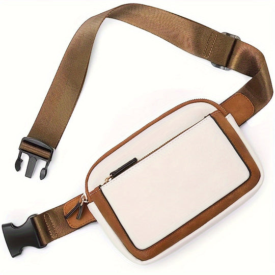 Unisex Brown Leather Fanny Pack – Aspen Sport Crossbody Waist Bag for Travel & Outdoor Activities