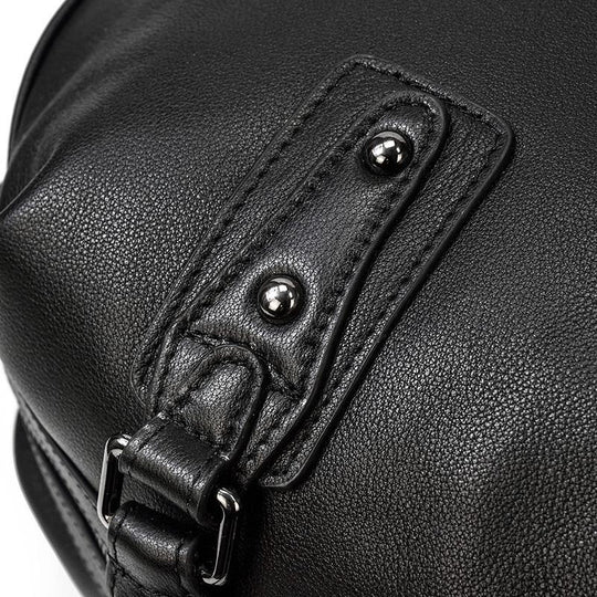 Men’s Black Leather Travel Duffle Bag | Justin