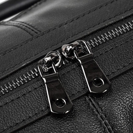 Men’s Black Leather Travel Duffle Bag | Justin