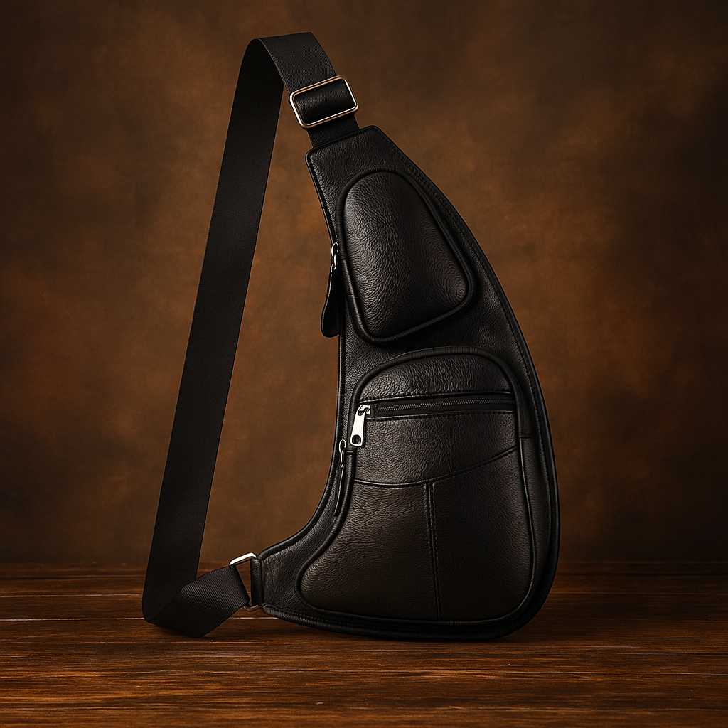 Zachary – Men’s Vintage Leather Sling Bag | Compact Crossbody