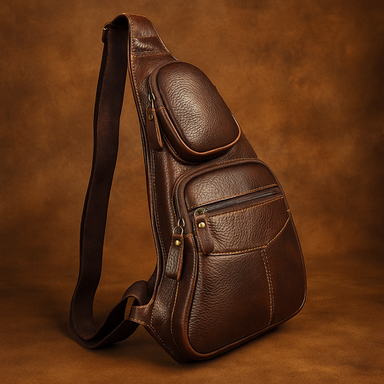 Zachary – Men’s Vintage Leather Sling Bag | Compact Crossbody