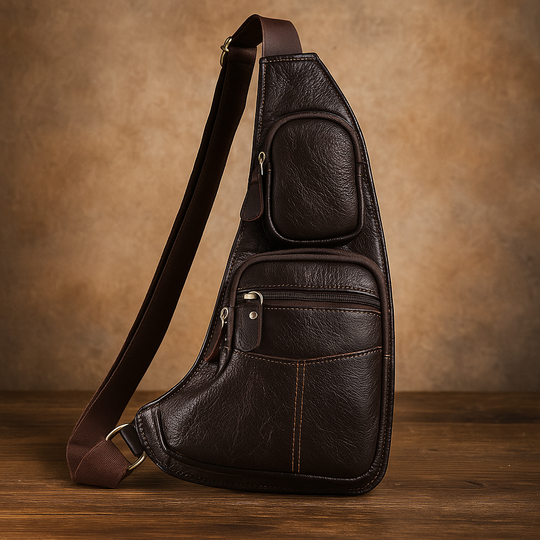 Zachary – Men’s Vintage Leather Sling Bag | Compact Crossbody