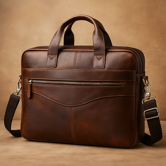 Tyler – Vintage Leather Crossbody Briefcase | Slim Men’s Messenger