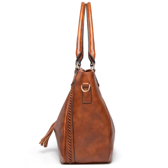 Women’s Brown Leather Large Shoulder Bag | Nellie