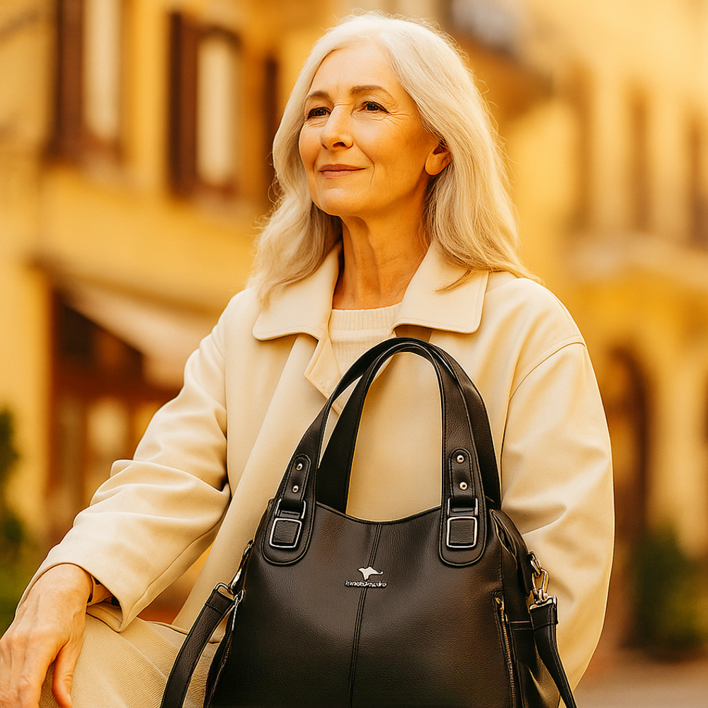 Women’s Brown Leather Double Handle Tote Shoulder Bag | Isla
