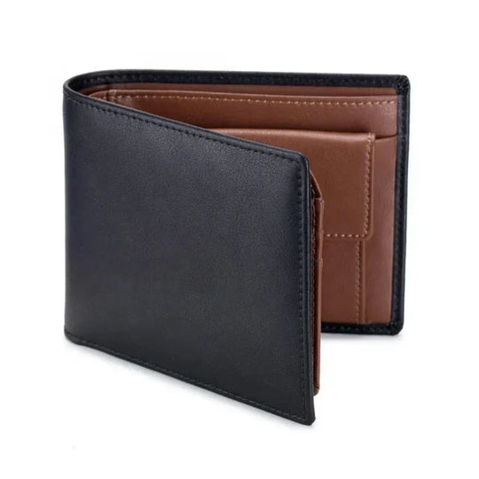 Men’s Slim Black Leather RFID Wallet – Atlas Minimalist Bifold Card Holder