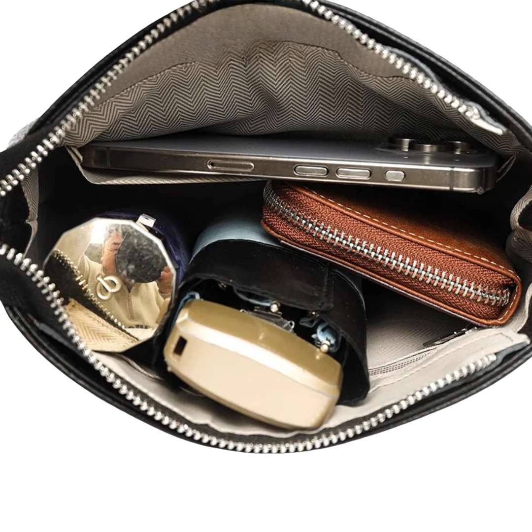 Women’s Leather Crossbody Bag with Geometric Strap | Ivy