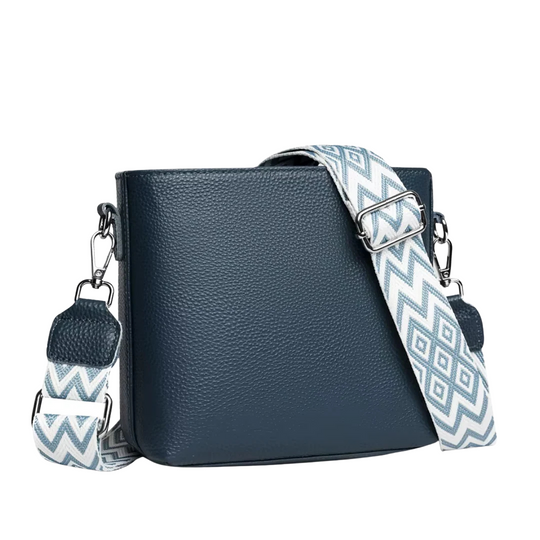 Women’s Leather Crossbody Bag with Geometric Strap | Ivy