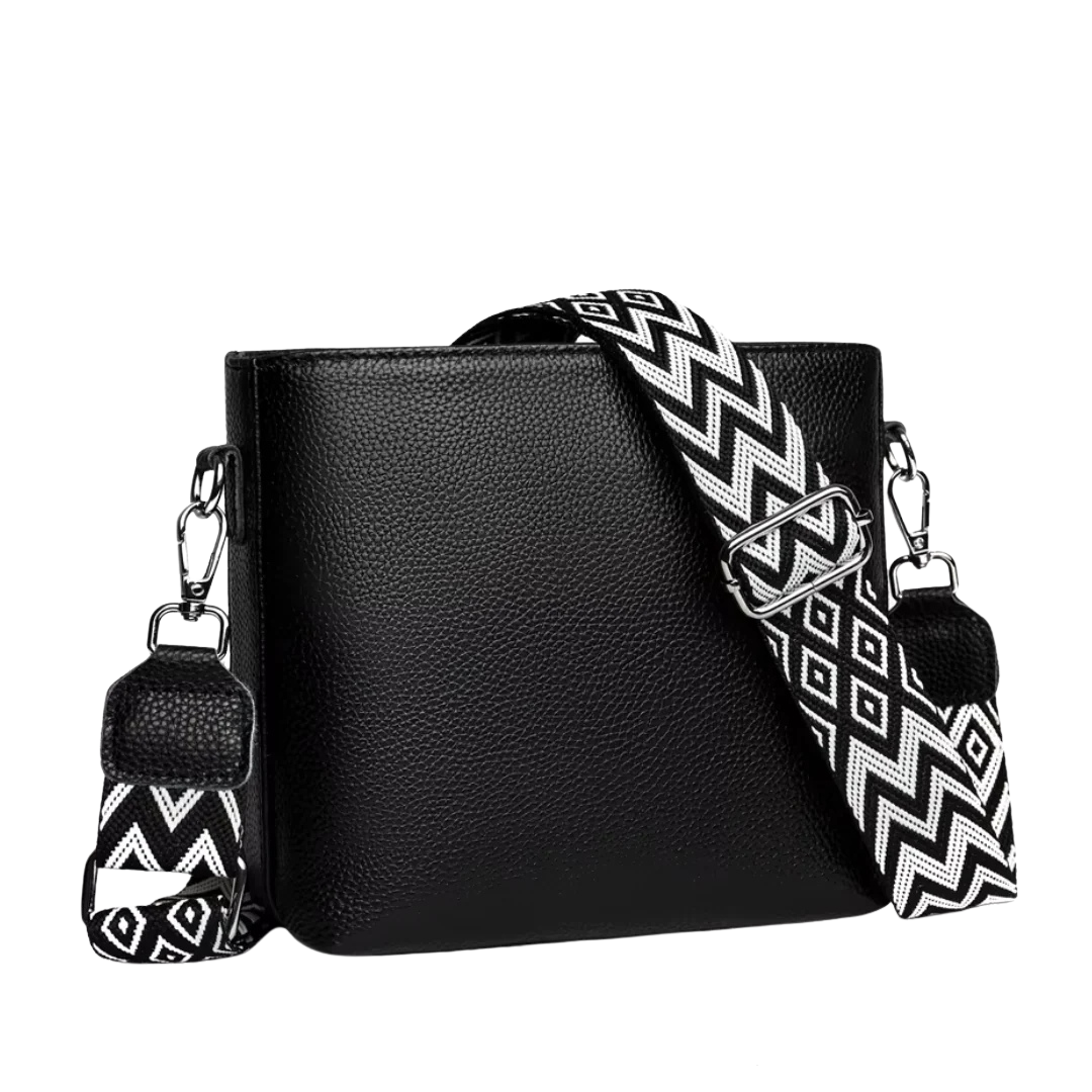 Women’s Leather Crossbody Bag with Geometric Strap | Ivy