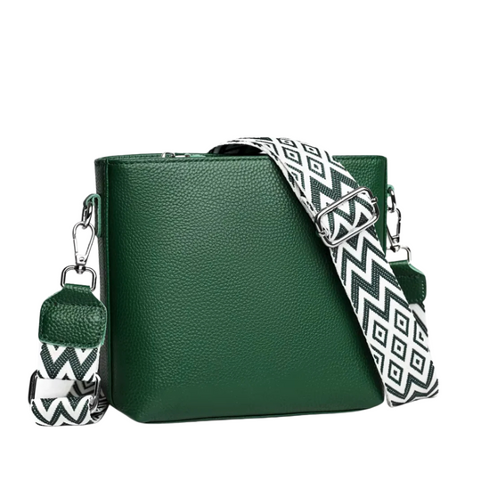 Women’s Leather Crossbody Bag with Geometric Strap | Ivy