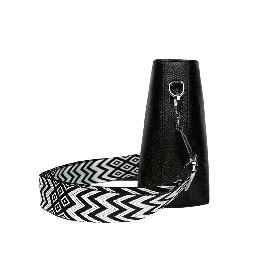 Women’s Leather Crossbody Bag with Geometric Strap | Ivy