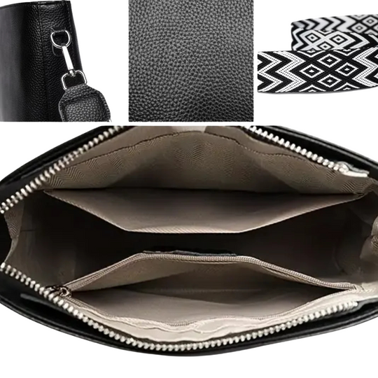 Women’s Leather Crossbody Bag with Geometric Strap | Ivy