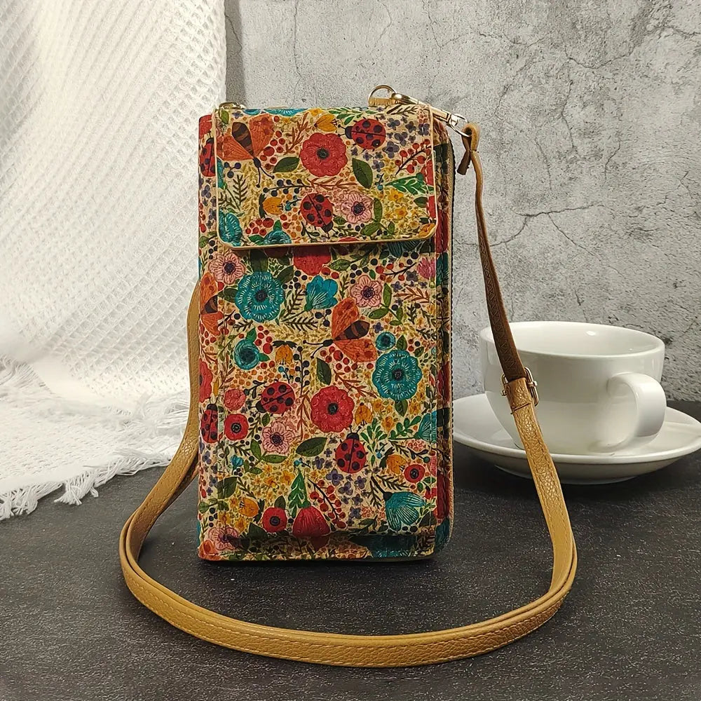 Women’s Boho Floral Crossbody Phone Wallet | Lila