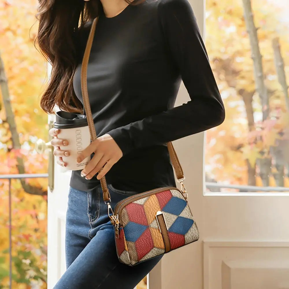 Women’s Patchwork Leather Mini Crossbody Bag | Luna