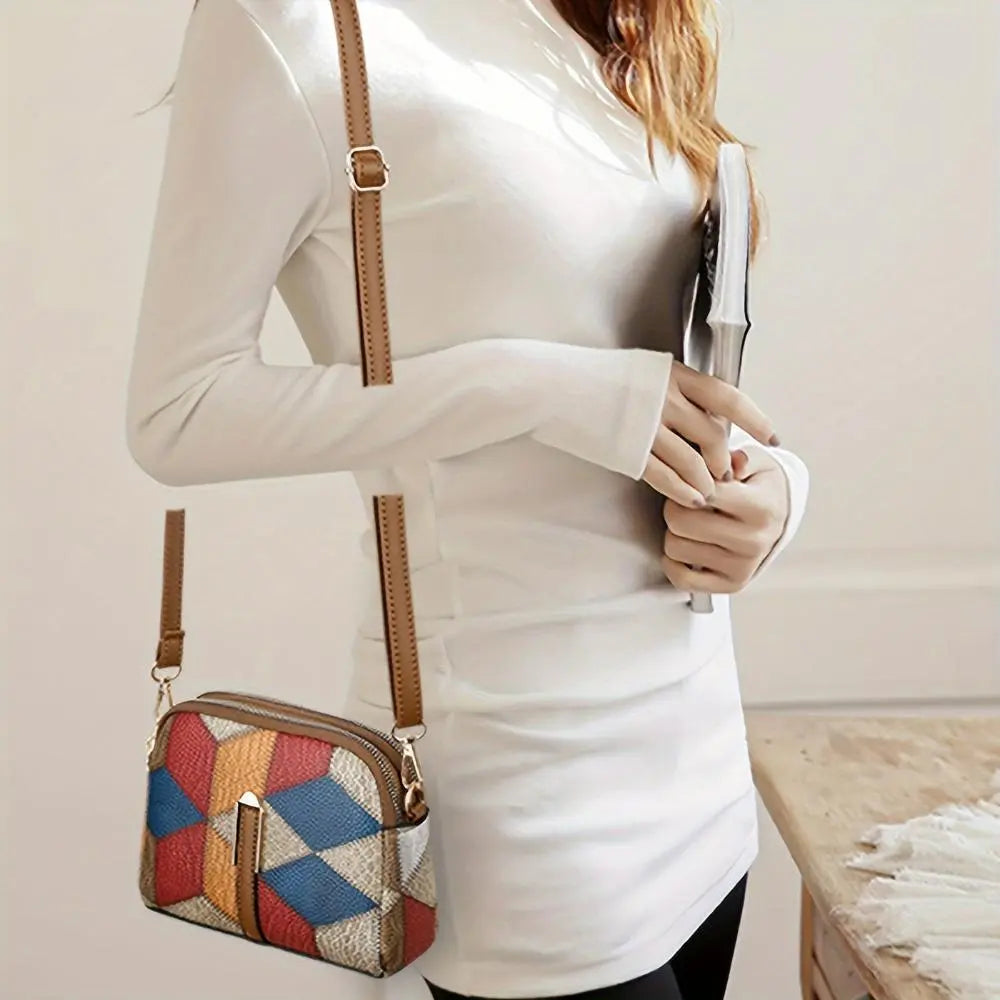 Women’s Patchwork Leather Mini Crossbody Bag | Luna