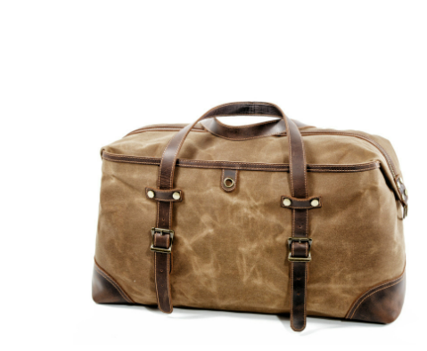 Unisex Waterproof Waxed Canvas Leather Travel Duffel | Anthony