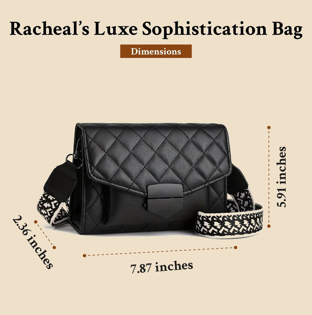 Women’s Quilted Black Leather Crossbody Bag | Racheal