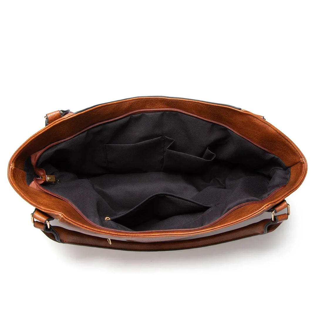 Women’s Brown Leather Large Shoulder Bag | Nellie