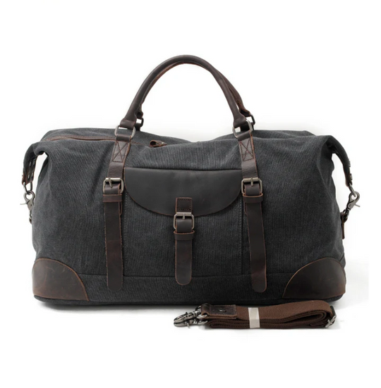Men’s Large Canvas Leather Weekend Duffel Bag | Ronaldo