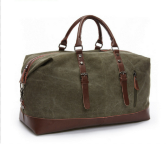 Unisex Large Waterproof Waxed Canvas Leather Travel Holdall 42L | Alex
