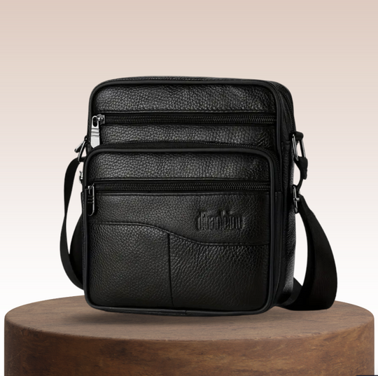 Men’s Brown Leather Crossbody Shoulder Bag | Carter