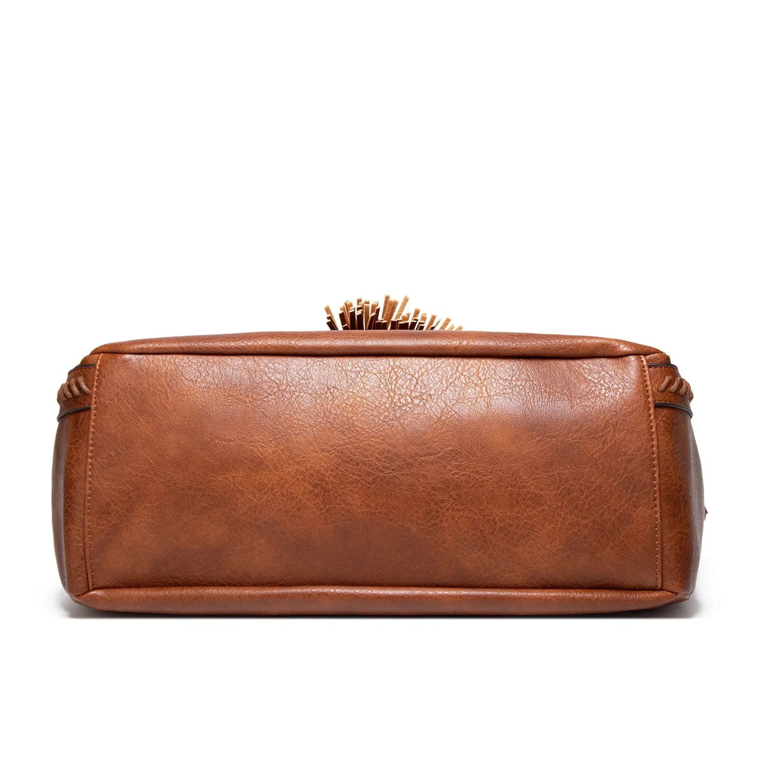 Women’s Brown Leather Large Shoulder Bag | Nellie