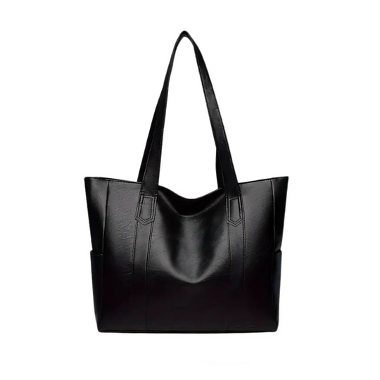 Women’s Large Leather Tote Handbag with Sleek Minimalist Design | Elena